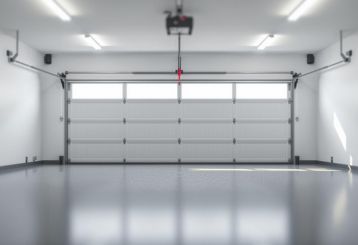 Modern garage interior with custom overhead door solutions in Chula Vista CA