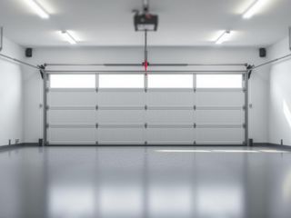 Modern garage interior with custom overhead door solutions in Chula Vista CA