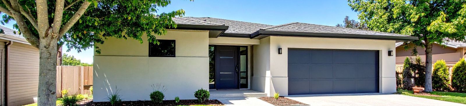 Modern home exterior with garage door in Chula Vista